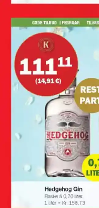 Købmandsgården Hedgehog Gin tilbud