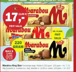 Købmandsgården Marabou King Size tilbud