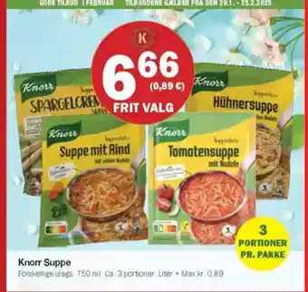 Købmandsgården Knorr Suppe tilbud