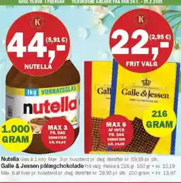 Købmandsgården Nutella Glas tilbud