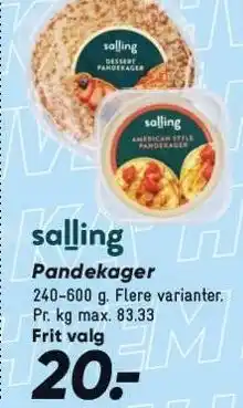 Bilka Salling Pandekager tilbud