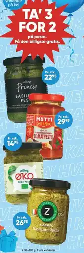 Bilka TA' 3 FOR 2 på pesto tilbud