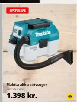 10-4 Byggecenter Makita akku støvsuger VC7502 18 tilbud