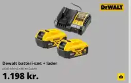 10-4 Byggecenter Dewalt batteri-sæt + lader tilbud