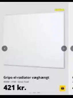 10-4 Byggecenter Gripo el-radiator væghængt tilbud