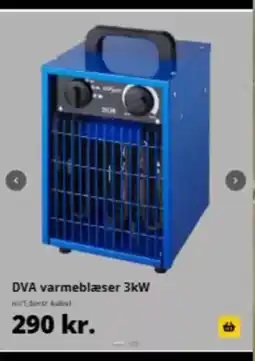 10-4 Byggecenter DVA varmeblæser 3kW tilbud