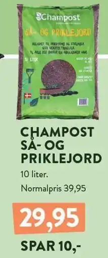 Plantorama CHAMPOST SÅ OG PRIKLEJORD tilbud