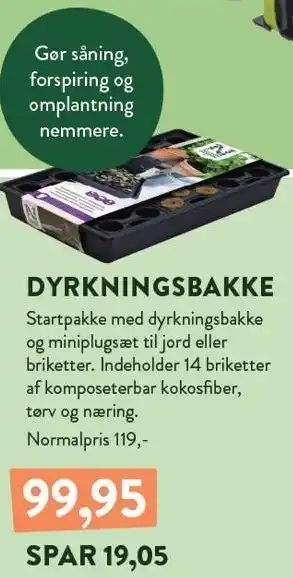 Plantorama DYRKNINGSBAKKE tilbud