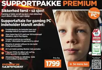 Power Supportaftale For Gaming PC Indeholder Blandt Andet tilbud