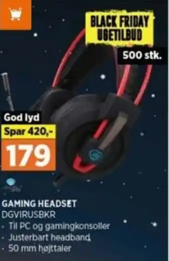 Power Gaming Headset DGVIRUSBKR tilbud