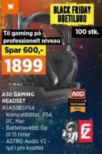 Power A50 Gaming Headset ASA50BSPSA tilbud