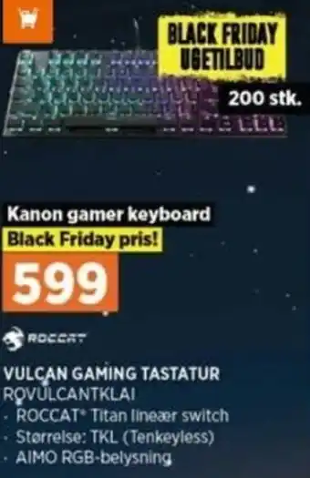 Power Vulcan Gaming Tastatur tilbud
