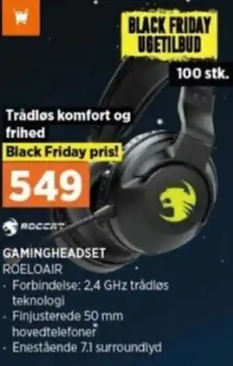 Power Gaming Headset ROELOAIR tilbud