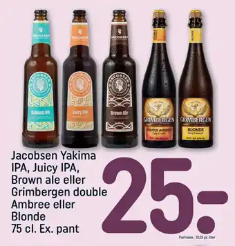 REMA 1000 Jacobsen Yakima IPA, Juicy IPA, Brown ale tilbud