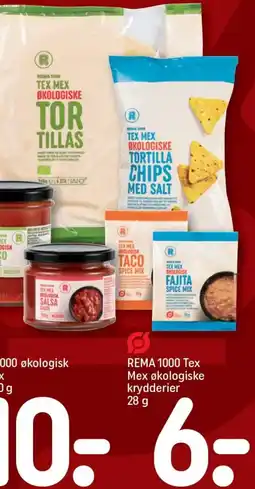 REMA 1000 REMA 1000 Tex Mex økologiske krydderier tilbud