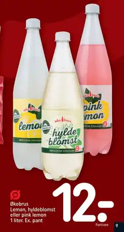 REMA 1000 Økobrus Lemon, hyldeblomst eller pink lemon tilbud