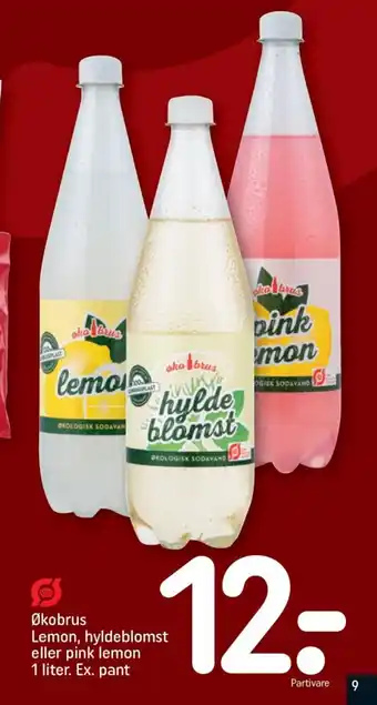 REMA 1000 Økobrus Lemon, hyldeblomst eller pink lemon tilbud