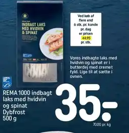 REMA 1000 REMA 1000 indbagt laks med hvidvin og spinat tilbud