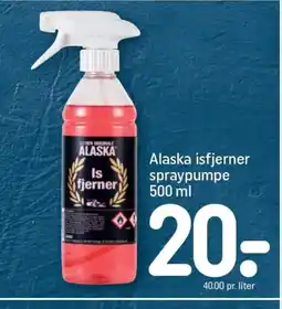 REMA 1000 ALASKA isfjerner spraypumpe tilbud