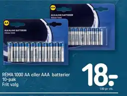 REMA 1000 REMA 1000 AA eller AAA batterier tilbud