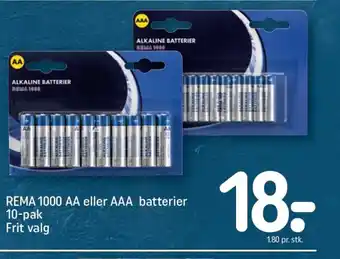 REMA 1000 REMA 1000 AA eller AAA batterier tilbud