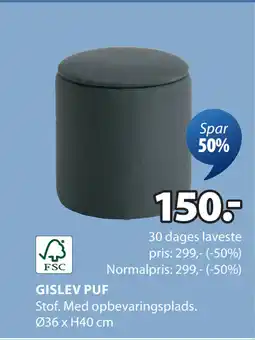 JYSK GISLEV PUF tilbud