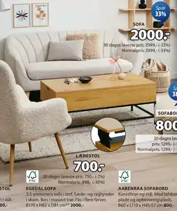 JYSK EGEDAL SOFA tilbud