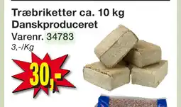 Harald Nyborg Træbriketter ca. 10 kg Danskproduceret tilbud