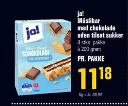 Otto Duborg ja! Müslibar med chokolade uden tilsat sukker tilbud