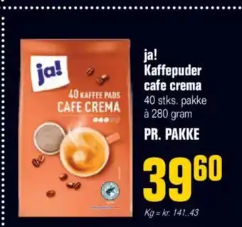 Otto Duborg ja! Kaffepuder cafe crema tilbud