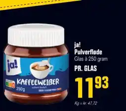 Otto Duborg ja! Pulverfløde Glas à 250 gram PR. GLAS tilbud