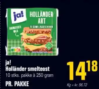 Otto Duborg ja! Holländer smelteost 10 stks. pakke à 250 gram tilbud