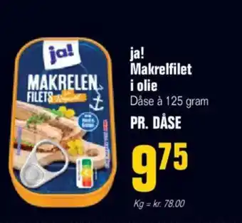 Otto Duborg ja! Makrelfilet i olie tilbud