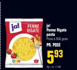 Otto Duborg ja! Penne Rigate pasta Pose à 500 gram tilbud