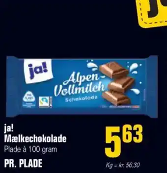 Otto Duborg ja! Mælkechokolade Plade à 100 gram tilbud