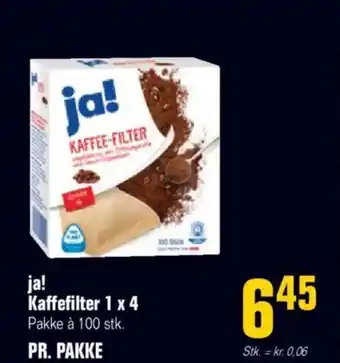 Otto Duborg ja! Kaffefilter 1 x 4 Pakke à 100 stk. tilbud