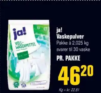 Otto Duborg ja! Vaskepulver Pakke à 2,025 kg svarer til 30 vaske tilbud