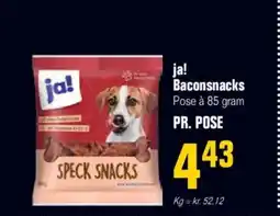 Otto Duborg ja! Baconsnacks Pose à 85 gram PR. POSE tilbud