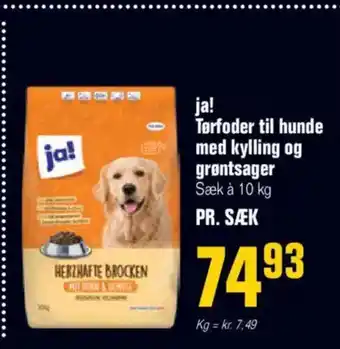 Otto Duborg ja! Tørfoder til hunde med kylling og grøntsager tilbud