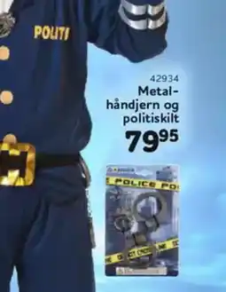 Buddy Leg Metal- håndjern og politiskilt tilbud