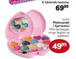 Buddy Leg Makeupsæt i hjerteetui Med øjenskygge. rouge, lipgloss og tilbud