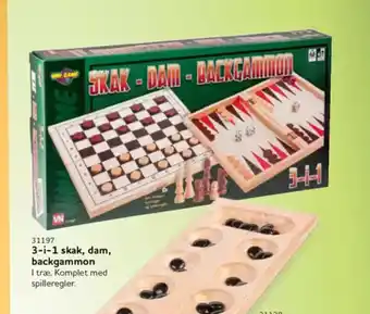 Buddy Leg 3-i-1 skak, dam, backgammon tilbud