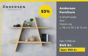 Erling - Christensen Andersen Furniture A-Shelf Hylde tilbud