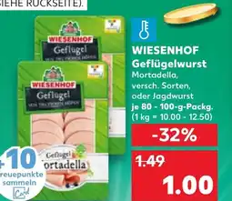 Kaufland WIESENHOF Geflügelwurst Mortadella, tilbud