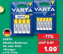 Kaufland VARTA Alkaline-Batterien AA oder AAA >>Energy<< tilbud