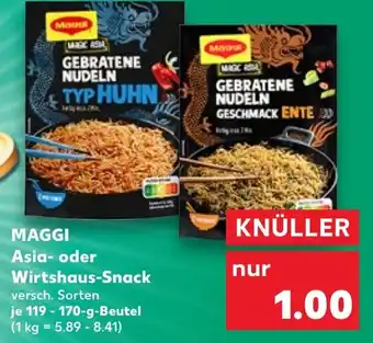 Kaufland MAGGI Asia- oder Wirtshaus-Snack versch. Sorten tilbud