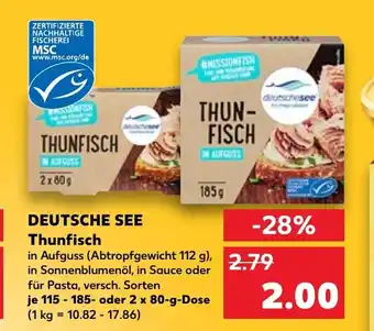 Kaufland DEUTSCHE SEE Thunfisch tilbud