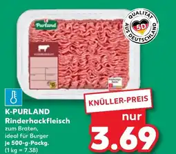 Kaufland K-PURLAND Rinderhackfleisch zum Braten, tilbud