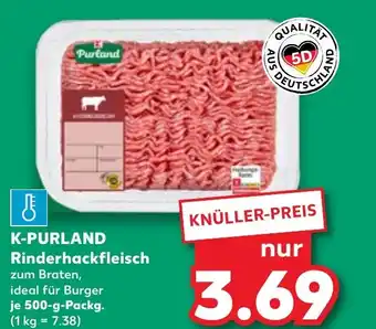 Kaufland K-PURLAND Rinderhackfleisch zum Braten, tilbud