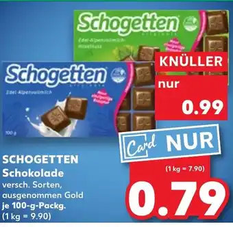 Kaufland SCHOGETTEN Schokolade versch. Sorten, ausgenommen Gold tilbud